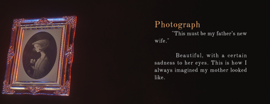 A plot item and its narrative description in the inventory