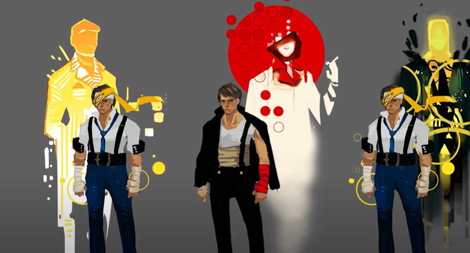 Early concept art for the male protagonist, nicknamed the Boxer, before the switch to Red